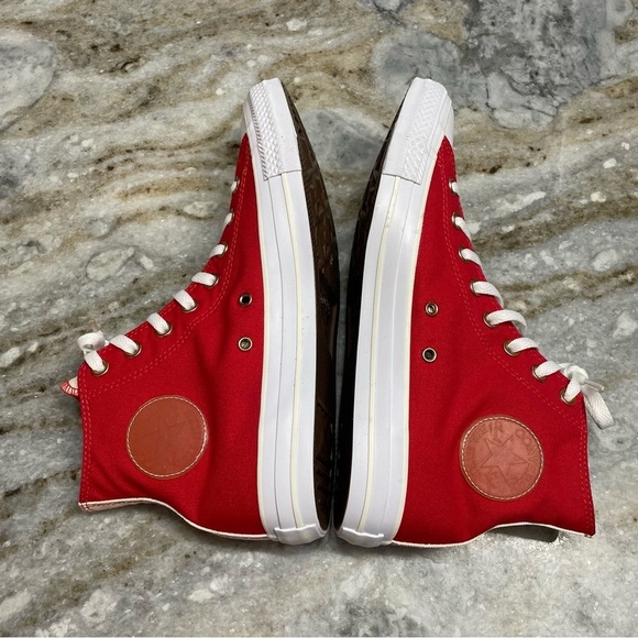 NEW Chuck Taylor All Star Converse High Top Red Sneakers Unisex M 8.5 W 10.5 - Picture 6 of 12